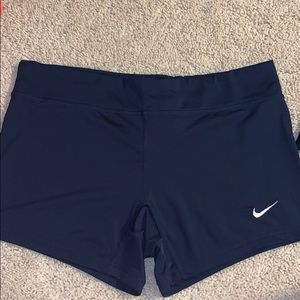 Nike dri-fit navy spandex shorts